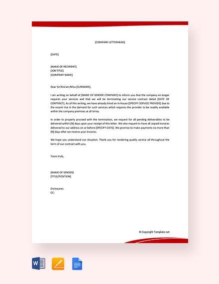 Free 11 Sample Contract Termination Letter Templates In Pdf Ms Word