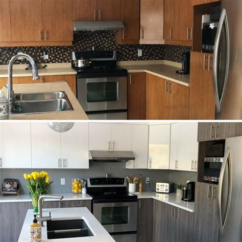 Before And After With Wrap My Kitchen Kitchen Remodel Made Easy