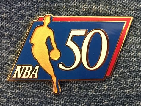 Nba Logo Lapel Pin ~ 50 Years ~ Vintage 1996 ~official Licensed Product