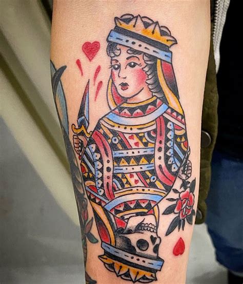 25 Fantastic Queen Of Hearts Tattoos Ideas And Designs