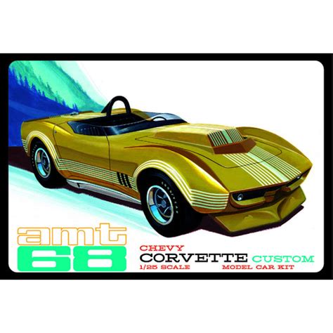 Amt 125 1968 Chevy Corvette Custom Plastic Model Kit 1236