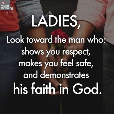 Two People Holding Hands With The Words Ladies Look Toward The Man Who
