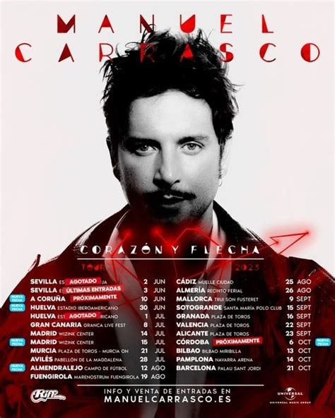 Conciertos De Manuel Carrasco 2023 Y 2024 Entradas Tour Corazón Y Flecha