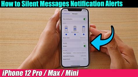 Iphone 1212 Pro How To Silent Messages Notification Alerts Youtube