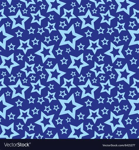 Blue Stars Seamless Texture Royalty Free Vector Image