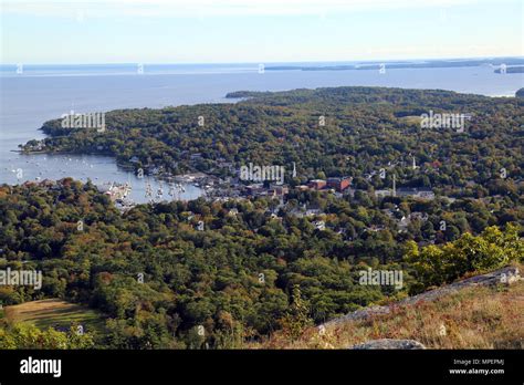 Mt Battie And Camden Maine Stock Photo Alamy