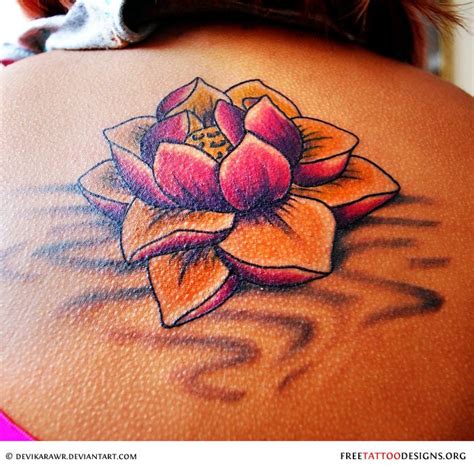 90 Lotus Flower Tattoos This Is Another Style And Color Option Would