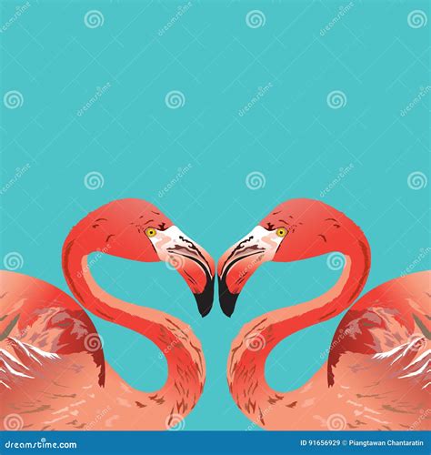 Flamingo Head Stock Vector Illustration Of Artistic 91656929