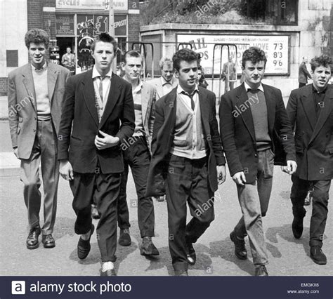 Download This Stock Image A Group Of Teddy Boys Seen At Tooting Corner