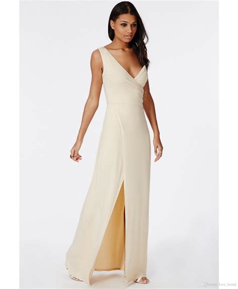 One Shoulder Bustier Split Maxi Dress In Nude Prom Dresses Long Party