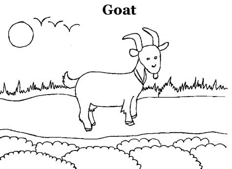 Free Cute Goat Coloring Pages