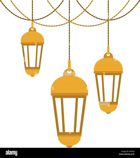 Traditional Arabic Lanterns Hanging Stock Vector Image And Art Alamy