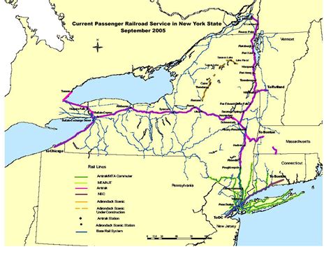 Train Map New York State Tourist Map Of English