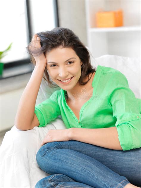 Happy And Smiling Woman Stock Photo Image Of Lady Closeup 39765134