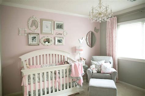 Soft And Elegant Gray And Pink Nursery Project Nursery Elegant