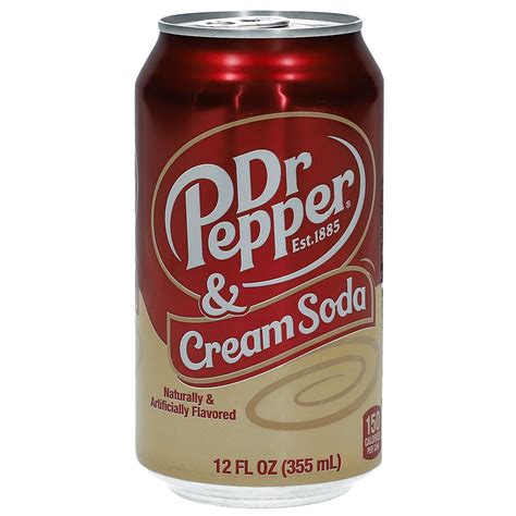 Dr Pepper And Cream Soda Usa 355ml Koffeinhaltiges Erfrischungsgetränk