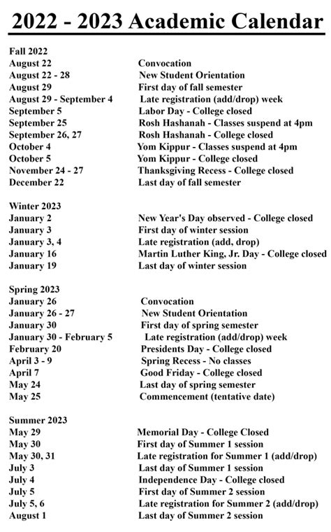 2022—2023 Academic Calendar Nyc School Calendar