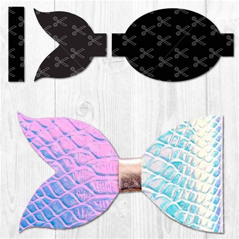Mermaid Tails Hair Bow Svg Cut Files Bow Template Svgs My Xxx Hot Girl