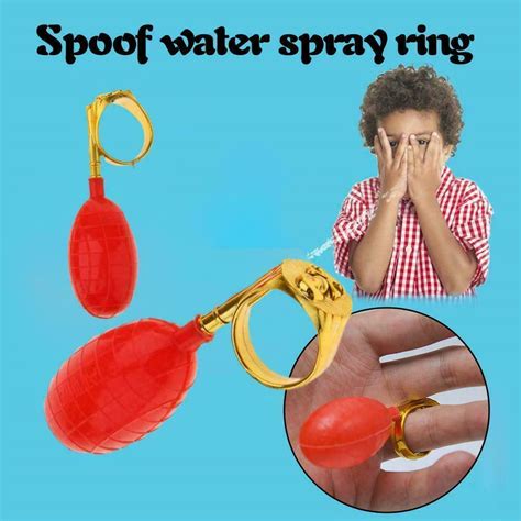 Simplelife Water Squirt Ring Spielzeug Party Streich Witze Gag Fools Day Mitbringsel Geschenk