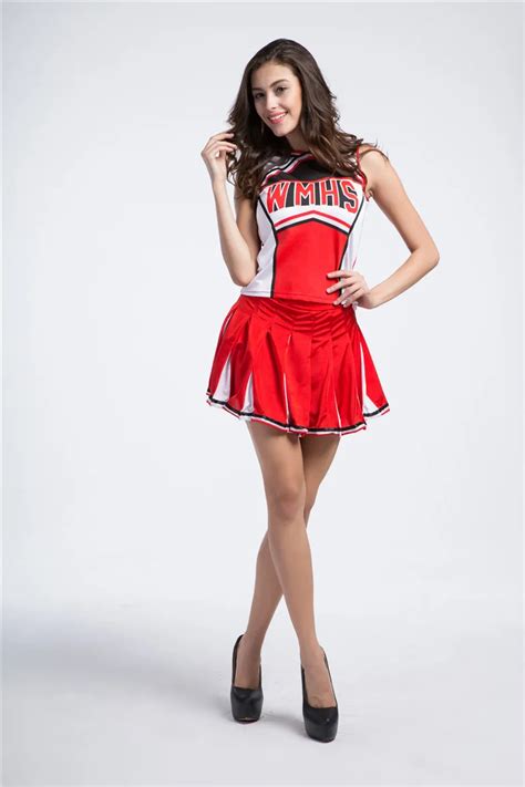 Buy Glee Adult Wmhs Cheerleader Costume Topskirtpompoms High School
