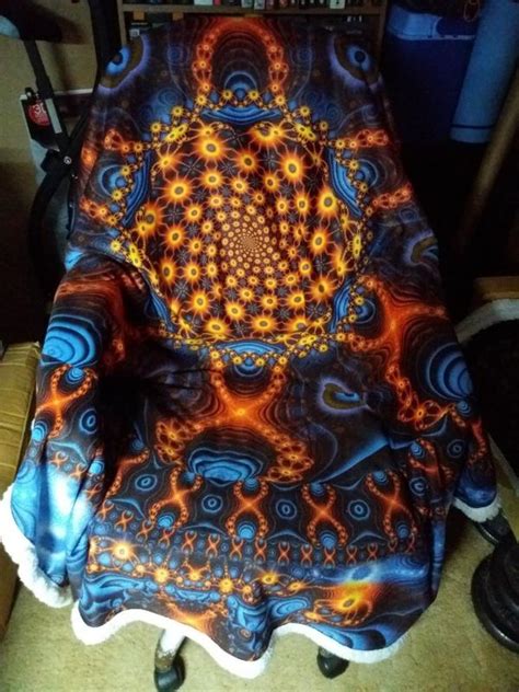 Psychedelic Throw Blanket Trippy Fleece Blanket Cactivated Dna