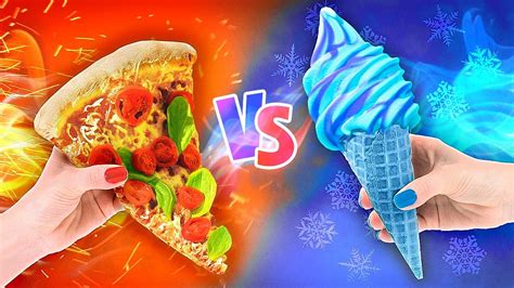 Hot Vs Cold Food Challenge The Best Recipes For Piping Hot And Freezing Foods Youtube