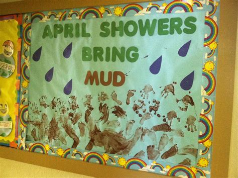 April Showers Spring Bulletin Board Pinspiration Pinterest April