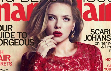 Scarlett Johansson Shows Her Soft Side On The Cover Of Marie Claire By