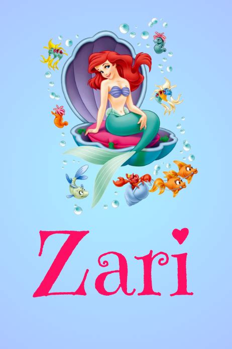 Little Mermaid Name Poster Template Postermywall