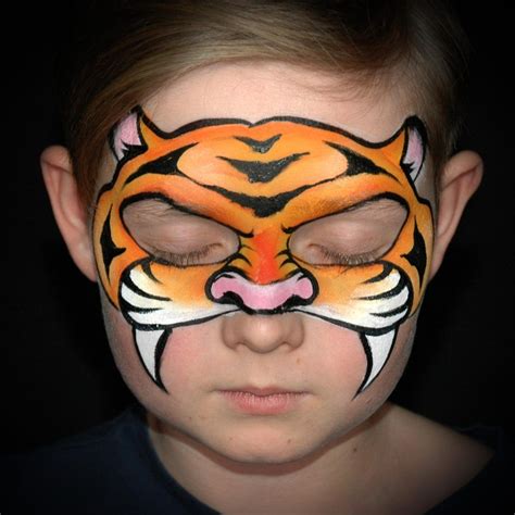 Tiger Mask Face Paint Tutorial Step By Step Guide Simple Tiger Face