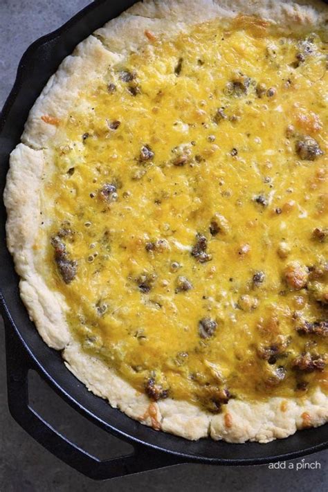 Southern Sausage Cheddar Quiche Recipe Add A Pinch