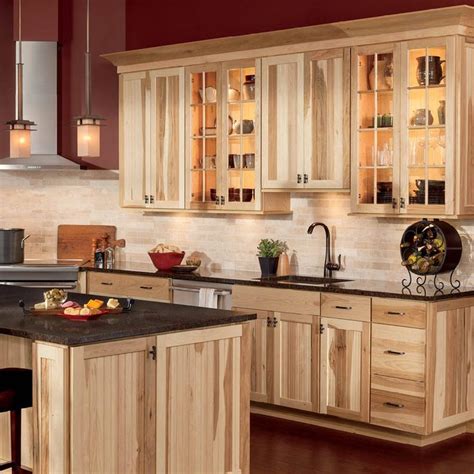 Birch cabinets have a fine grain. Shops, Colors and Hickory kitchen on Pinterest