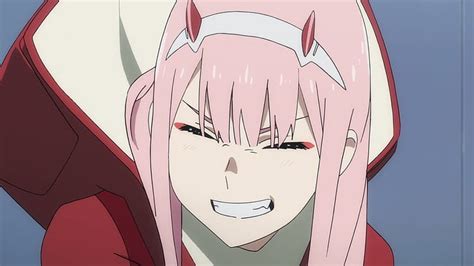 Hd Wallpaper Anime Darling In The Franxx Pink Hair Smile Zero Two