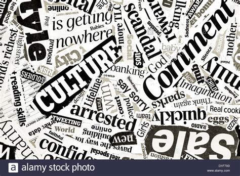 Newspaper Collage Stock Photo Royalty Free Image 52581256 Alamy