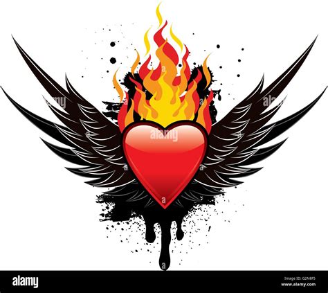 Flaming Heart High Resolution Stock Photography And Images Alamy