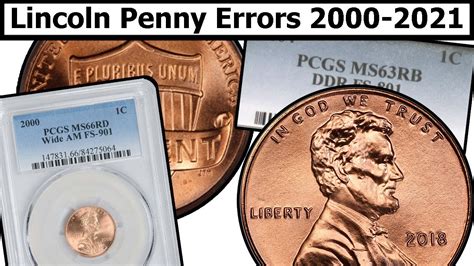 2000 2021 Lincoln Penny Errors And Varieties Complete Guide Values