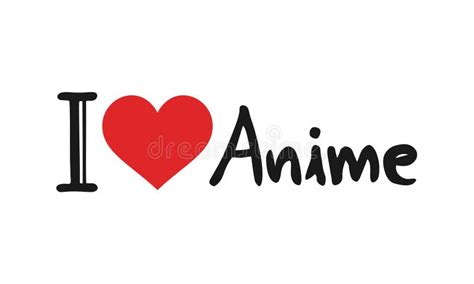 I Love Anime Symbol Stock Vector Illustration Of Manga 164020495