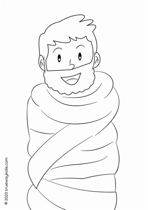 Lazarus Coloring Page Free Printable For Kids Bible Crafts Bible
