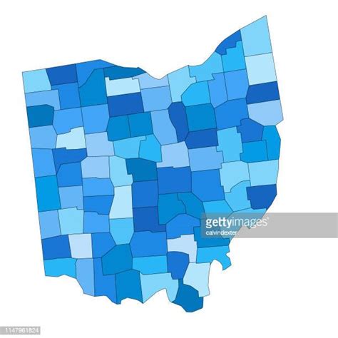 Ohio Map Counties Photos And Premium High Res Pictures Getty Images