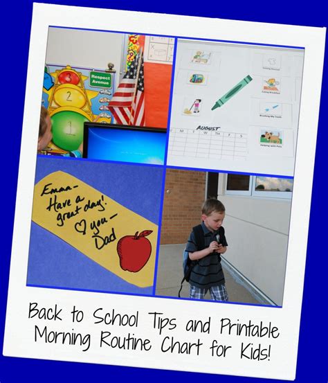 Back To School Tips For Parents Plus Printable Morning