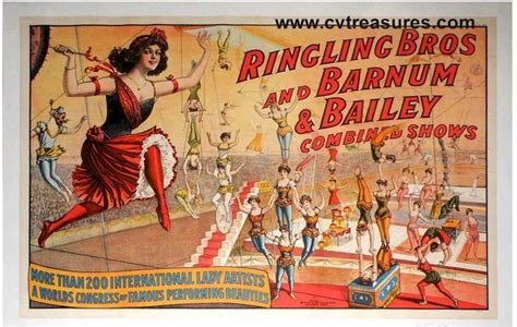 Ringling Bros Barnum Bailey Vintage Circus Poster Rare