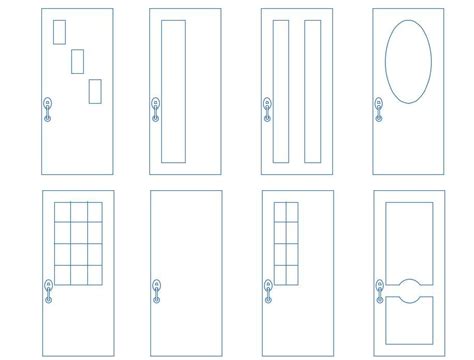 Many Doors Plans Elevations And Sections Cad Block Free Cadbull F01