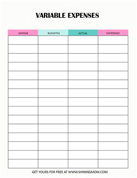 Free Printable Expense Tracker Easy Tools To Track Your Spending