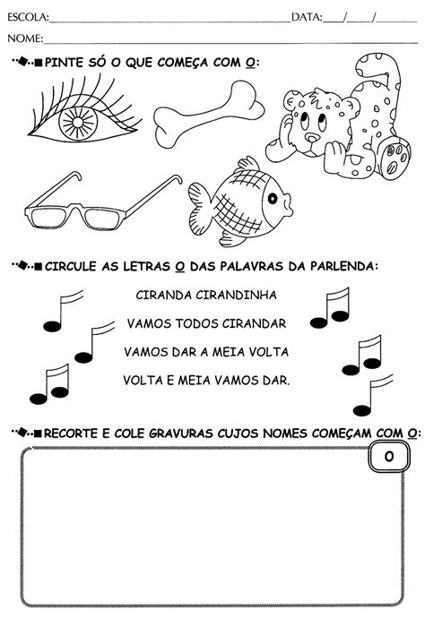 Atividade Da Vogal O Educação Infantil