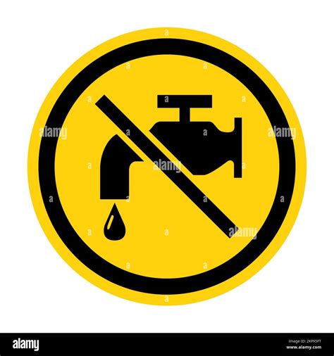 No Water Tap Sign On White Background Stock Vector Image And Art Alamy