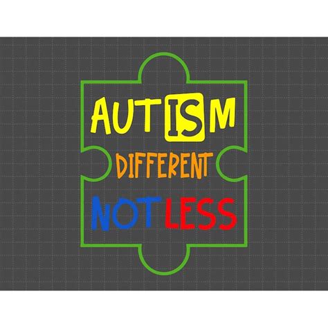 Autism Different Not Less Svg Puzzle Piece Svg Autism Supp Inspire