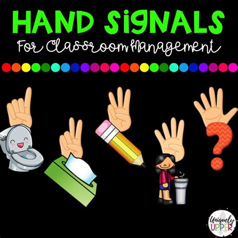 hand signals for classroom management with different hands