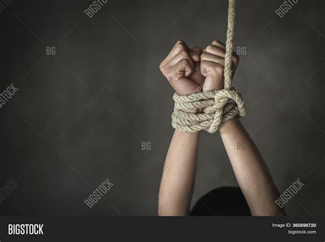 Hands Tied Rope Image Photo Free Trial Bigstock