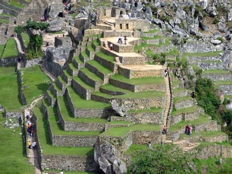 Machu Picchu Pyramid Sacred District Pirámide Barrio Sagrado Photo