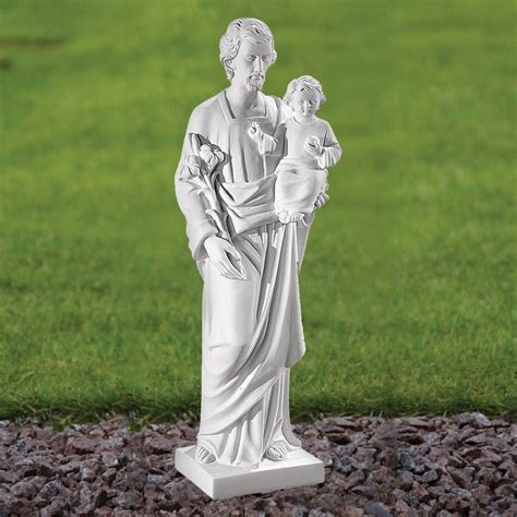 St Joseph 60cm Religious Sculpture Marble Garden Statue